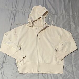 Old Navy Beige Zip-Up Fleece Hoodie